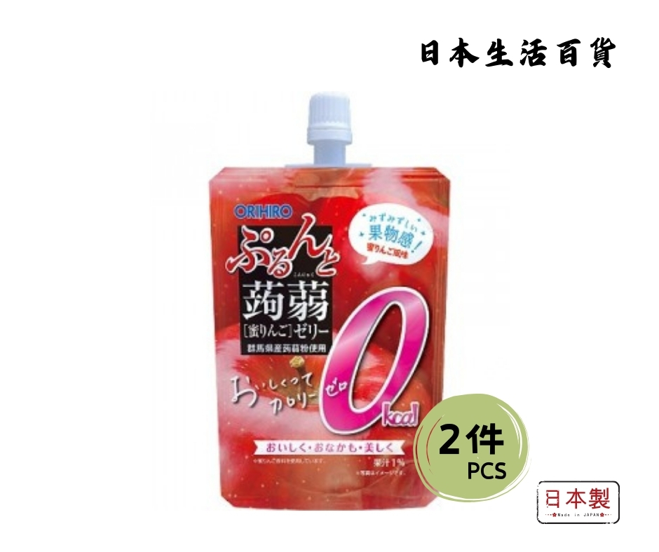 Orihiro 0 kcal Konjac Jelly - Honey Apple Flavor (130g) 