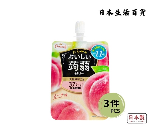 [4955129012747_3] Tarami Delicious Konjac Jelly - Peach Flavor (150g) 